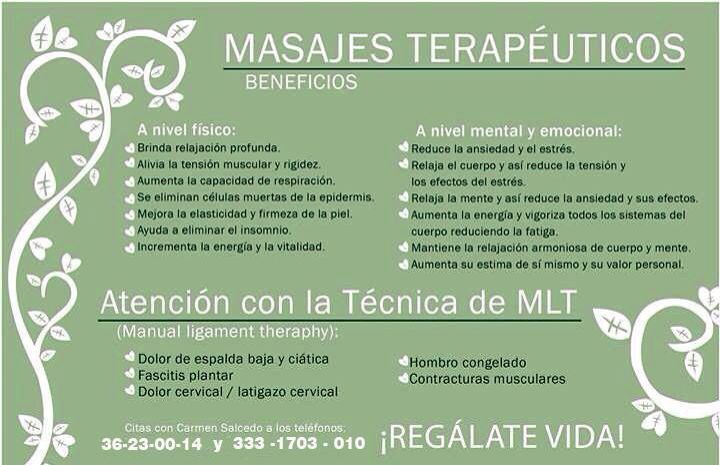 masajes terapéuticos Carmen Salcedo
