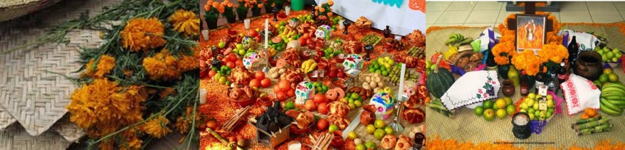 petate y cempasuchitl