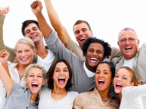 gente feliz hombre mujer alegria