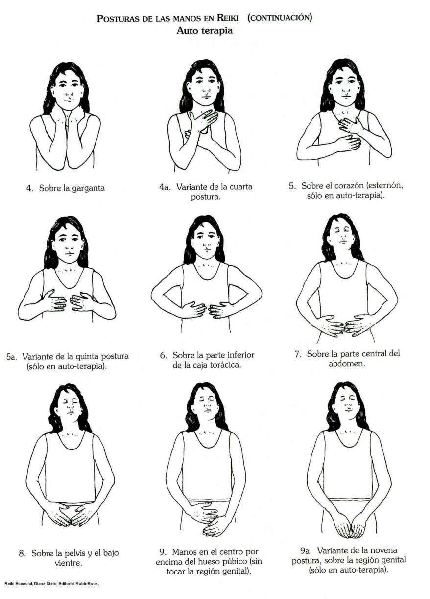 posiciones manos autoreiki adelante