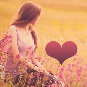 corazon mujer flores