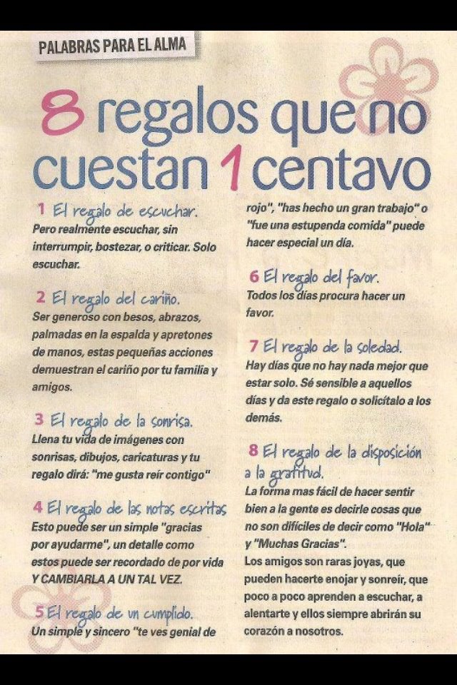 regalos que no cuestan